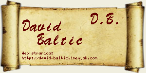 David Baltić vizit kartica